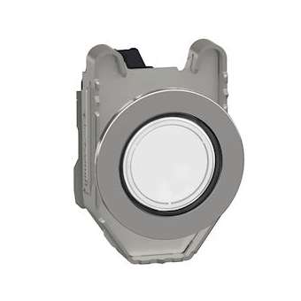 Harmony XB4 - voyant lumineux DEL - flush - blanc - 24V - vis étrier|Schneider Electric-SCHXB4FVB1