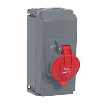 Prise saillie fixe Hypra IP44 63A - 380V~ à 415V~ - 3P+T - plastique|Legrand-LEG053723