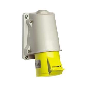 PratiKa - socle de prise incliné -16 A - 3P+T - 100-130 V CA - en saillie- IP44|Schneider Electric-SCHPKY16W414