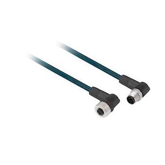 OsiSense XZ - rallonge - mâle M12 4broches droit - fem. M12 4broches coudé - 2m|Schneider Electric-SCHXZCR1512041C2