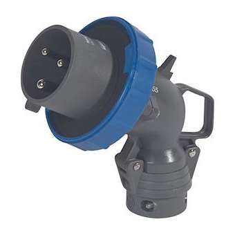 Fiche mobile coudée Hypra IP66/67-55 32A - 200V~ à 250V~ - 2P+T - plastique|Legrand-LEG053006