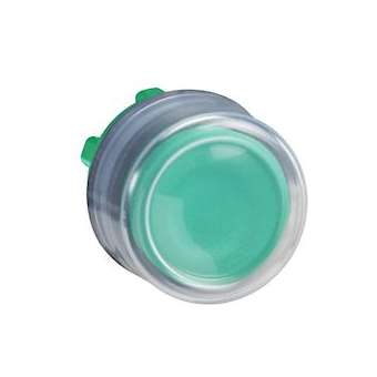 Harmony tête de bouton poussoir + capuchon IP69K - D22 - vert|Schneider Electric-SCHZB5AP3