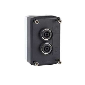 Harmony boite - 2 boutons poussoirs D22 - blanc /noir|Schneider Electric-SCHXALD223