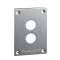 Harmony XAPE - plastron percé - métallique - 2 perçages horizontaux|Schneider Electric-SCHXAPE302