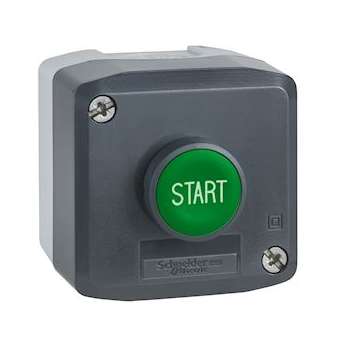 Harmony boite - 1 bouton poussoir vert affleurant D22 - 1F - Start|Schneider Electric-SCHXALD103