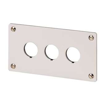 Plastron d'encastrement, 3 emplacements de montage|Eaton industries-EONM22-E3