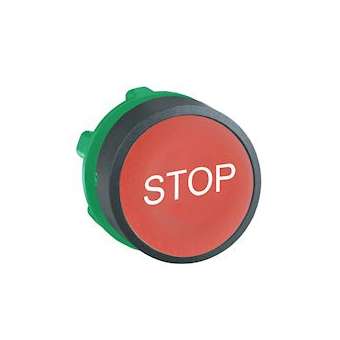Harmony tête de bouton poussoir - D22 - rouge - STOP|Schneider Electric-SCHZB5AA434