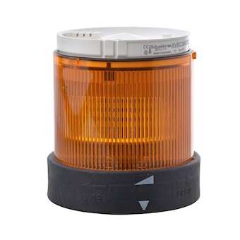 Harmony XVB - élément lumin. D70 - DEL - fixe avec diffuseur - 24VACDC - orange|Schneider Electric-SCHXVBC2B5D