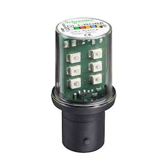 Harmony - lampe de signalisation LED - jaune-orange - BA 15d - 24V|Schneider Electric-SCHDL1BDB8