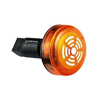 Combiné Feu fixe/Buzzer 80dB - Série 150 - 24VDC - Orange - Montage encastré|-WRM15030055