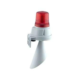 Trompe 100dB avec flash 1J 115Vca/cc optique Rouge IP65|AE&T-APQF100TX1153