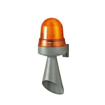 Combiné Feu fixe & trompe 98dB - Série 424 - 24VAC/DC - Orange - Mural|-WRM42432075