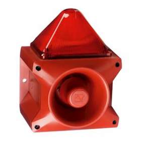 Combiné sirène 117 dB feu flash 10J 115Vca optique Rouge IP66|AE&T-APQPIL11010J1153