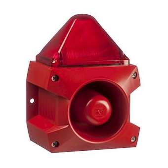 Combiné sirène 107 dB feu flash 5J 115Vca optique Orange IP66|AE&T-APQPIL1051152