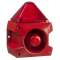 Combiné sirène 107 dB feu flash 5J 115Vca optique Rouge IP66