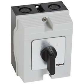 Commutateur à cames inverseur - arrêt 45DEG PR17 -3P -6 contacts -boîtier 96x120|Legrand-LEG027732