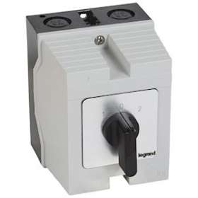 Commutateur à cames inverseur - arrêt 45DEG PR26 -3P -6 contacts -boîtier 96x120|Legrand-LEG027742