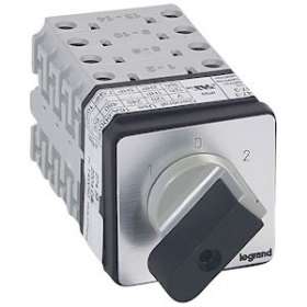 Commutateur - inverseur avec arrêt 45DEG - PR 17 - 4P - 8 contacts - fixation vi|Legrand-LEG027438