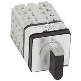 Commutateur - inverseur avec arrêt 45DEG - PR 21 - 4P - 8 contacts - fixation vi|Legrand-LEG027443