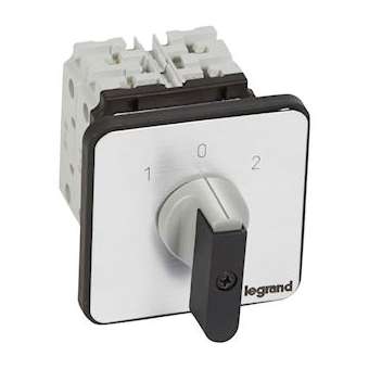 Commutateur - inverseur avec arrêt 45DEG - PR 26 - 2P - 4 contacts - fixation vi|Legrand-LEG027446