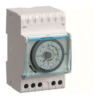 Interrupteur horaire électromécanique 1 voie sur 7 jours avec réserve|Hager-HAGEH171