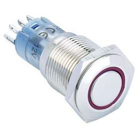 MAS2MQF-22E/R/12V/S/IP67: bouton poussoir 2NO/NF momentané pour découpe D16mm|Mci coupatan-LCI093363