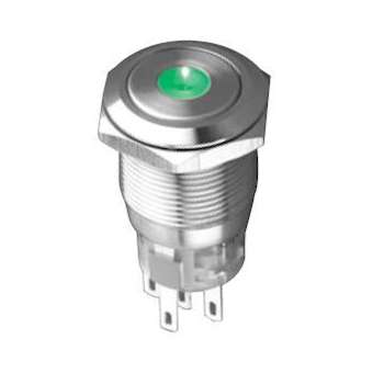 MAS1-AMQ-22D/G/230V/S: bouton poussoir 2NO/NF momentané pour découpe D19mm|Mci coupatan-LCI092886
