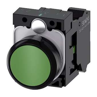 BOUTON-POUSSOIR, VERT|Siemens Industries et Infrastructures-SIE3SU1100-0AB40-3BA0