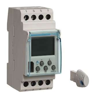 Interrupteur horaire électronique 1 voie sur 7 jours, version évoluée|Hager-HAGEG103E