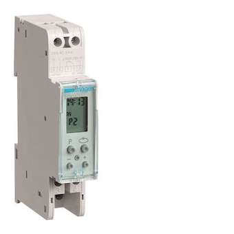 Interrupteur horaire électronique compact 1 voie sur 24 heures, 5 programmes|Hager-HAGEG010