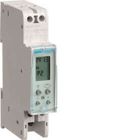 Interrupteur horaire électronique compact 1 voie sur 24 heures, 5 programmes|Hager-HAGEG010