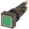 Bouton-poussoir lumineux, verrine vert, à rappel|Eaton industries-EONQ25LT-GN