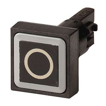 Bouton-poussoir, noir 0, à rappel|Eaton industries-EONQ25D-19