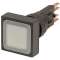 Bouton-poussoir lumineux, verrine blanc, à rappel|Eaton industries-EONQ25LT-WS