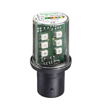 Harmony - lampe de signalisation LED - jaune-orange - BA 15d - 230V|Schneider Electric-SCHDL1BDM8