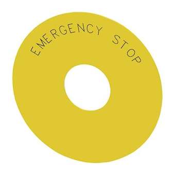 ETIQUETTE ARRET URGENCE, JAUNE|Siemens Industries et Infrastructures-SIE3SU1900-0BC31-0DA0