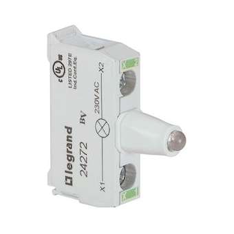 Bloc lumineux LEDs Osmoz pour boîte à boutons - raccordement à vis - 230V~ vert|Legrand-LEG024272