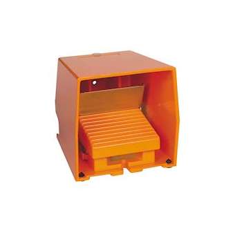 Preventa XPER - inter. à pied - simple - avec capot - métal.- orange - 2O+2F|Schneider Electric-SCHXPER711