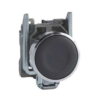 Harmony XB4 - bouton poussoir à impulsion - D22 - noir - 1O - vis étrier|Schneider Electric-SCHXB4BA22