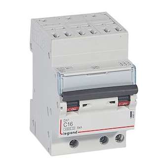 Disjoncteur DX³ 4500 - auto/vis - 3P - 400V~~ - 16A - 6kA - courbe C - 1 module|Legrand-LEG406901