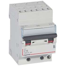 Disjoncteur DX³ 4500 - auto/vis - 3P - 400V~~ - 16A - 6kA - courbe C - 1 module|Legrand-LEG406901