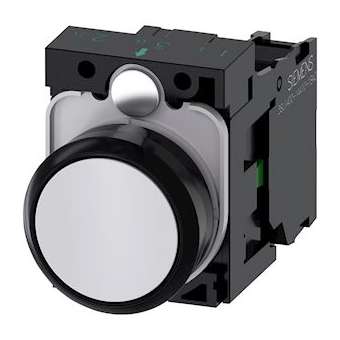 BOUTON-POUSSOIR, BLANC|Siemens Industries et Infrastructures-SIE3SU1100-0AB60-1BA0