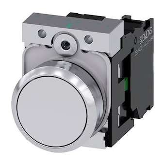 BOUTON-POUSSOIR, BLANC|Siemens Industries et Infrastructures-SIE3SU1150-0AB60-1BA0