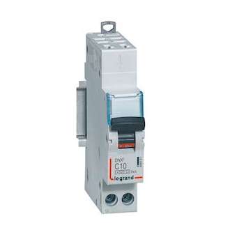 Disjoncteur DNX³ 4500 - auto/vis - U+N 230V~ 10A - 6kA - courbe C - 1 module|Legrand-LEG406881