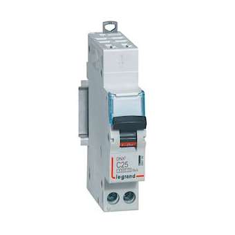 Disjoncteur DNX³ 4500 - auto/vis - U+N 230V~ 25A - 4,5kA - courbe C - 1 module|Legrand-LEG406785