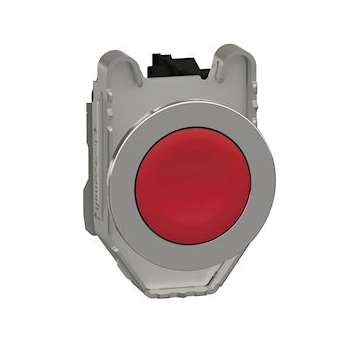 Harmony XB4 - bouton poussoir à impuls - flush - rouge - 1O - vis étrier|Schneider Electric-SCHXB4FA42