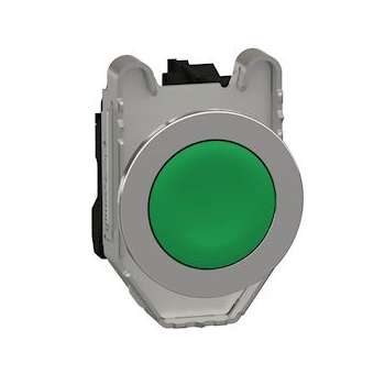 Harmony XB4 - bouton poussoir à impulsion - flush - vert - 1F - vis étrier|Schneider Electric-SCHXB4FA31