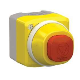 Harmony XAL - boite arrêt urgence avec anneau lumin - blanc rouge - 1O+1F - 24V|Schneider Electric-SCHXALK84W3BE