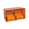 Preventa XPER - inter. à pied - double - avec capot - métal.- orange - 2O+2F|Schneider Electric-SCHXPER5100D