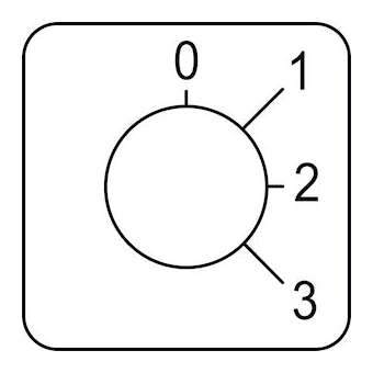 Harmony - étiquette pour interrupteur à came - 0 à 3 - 45x45mm|Schneider Electric-SCHKZ18043